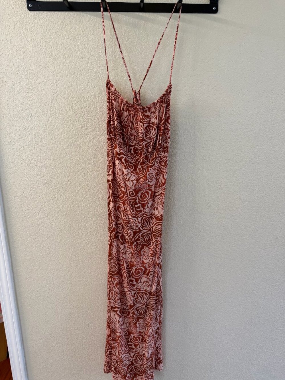 O'Neill Rust Floral Maxi Dress Women's S